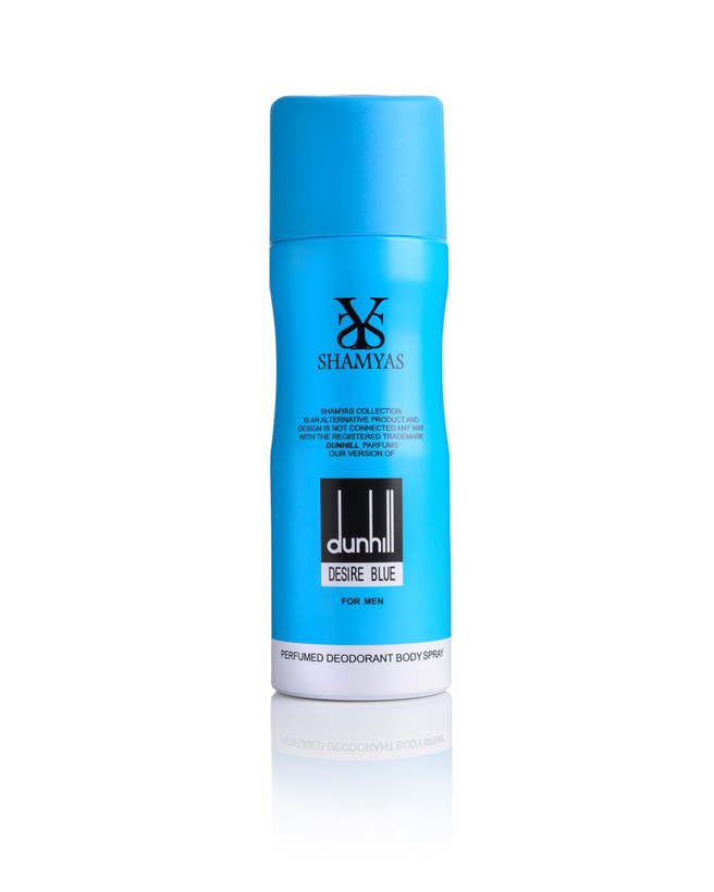 اسپری خوشبوکننده بدن مردانه مدل دانهیل آبی-دیزایر بلو (Dunhill Desire Blue)